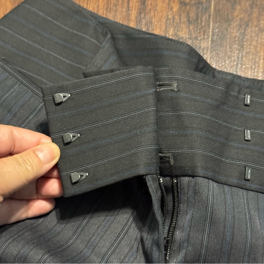 Express Design Studio Editor Black Pinstripe Trou… - image 5